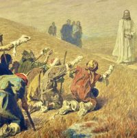 Encounter with lepers in the memorial