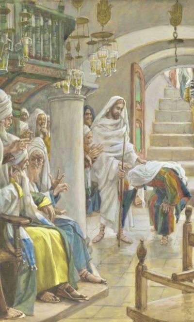 Gesù e l&#039;umanità curva