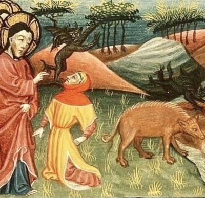 Possessed men and a herd of pigs