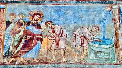 Born blind, under interrogation; freed from original sin and blackmail